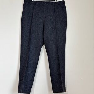 Vintage Saks Fifth Avenue Italy charoal gray virgin wool office career pants XL